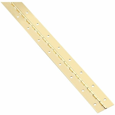 NATIONAL Steel 1-1/2 In. x 48 In. Bright Brass Continuous Hinge N148304